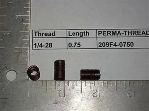 20 insertos de bloqueo de helicoil de acero inoxidable nuevos de 1/4-28 x 0,75" - Imagen 1 de 1