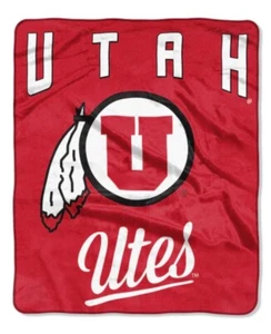 NCAA Utah Utes 50 x 60 Plush Throw Blanket Northwest Company - Picture 1 of 1