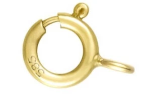 14 Karat Gelbgold Federring Verschluss OFFEN Biegering 5 mm oder 6 mm - Bild 1 von 3