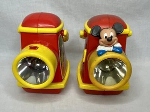 (2) Vintage ILLCO Walt Disney’s Mickey Mouse Lantern kids flashlight Item 8720 - Picture 1 of 5