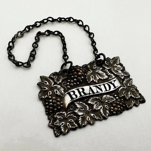 BRANDY DECANTER BOTTLE LABEL GEORGIAN OLD SHEFFIELD PLATE 19th Century - Picture 1 of 3