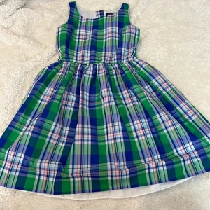 NWT Polo Ralph Lauren Toddler Girls Green Plaid Fit & Flare Dress 12 - Picture 1 of 7