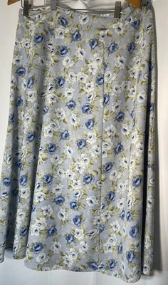 COVINGTON Elegante Falda Larga Floral Mujer TALLA 10 Caprichosa Azul Fairy Co Foto 1 de 4