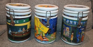 (3) Starbucks Ceramic Coffee Canister Lot (pre-owned) - Picture 1 of 23