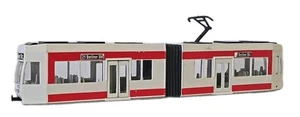 SIKU 3684 RED & WHITE 2 CARRIAGE BENDY TRAM 21 BERLINER STR TOY TRAIN GERMANY - Picture 1 of 5