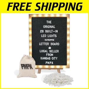 Stylish Felt Letter Board Set with Wood Frame - 690 Letters - Picture 1 of 7