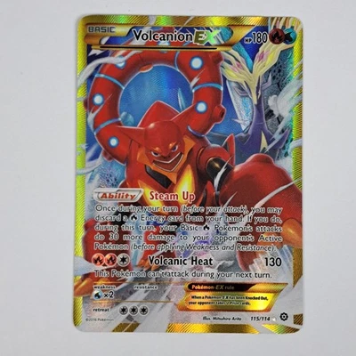 Pokémon TCG - Volcanion EX 115/114 -XY Steam Siege Secret Ultra Rare - Image 1 of 4