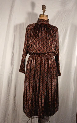 Vintage 1980's Secretary Dress, Connection by Jackie Taub, Size 8 - Image 1 of 4