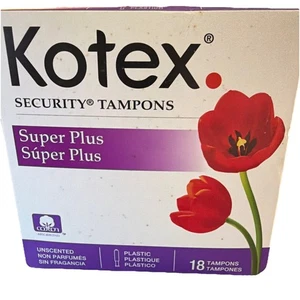 Kotex Tamponi di Sicurezza Super Plus Senza Profumo 18 Tamponi - Foto 1 di 3