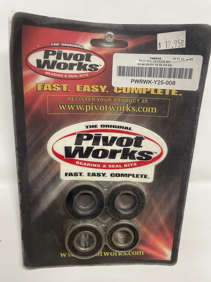 Kit de cojinete y sello de rueda trasera Pivot Works Yamaha YZ/Suzuki RM 65 80 85 ver ajuste Foto 1 de 3