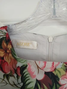 Aizhe Multi Color Floral Brocade Dress Fit & Flare Cocktail Holiday Party Dress - Picture 1 of 4