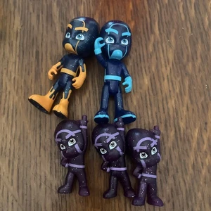PJ Máscaras Azul, Naranja Caballero Ninja y 3 Figuras Apilables Ninjalinos Púrpura - Imagen 1 de 3