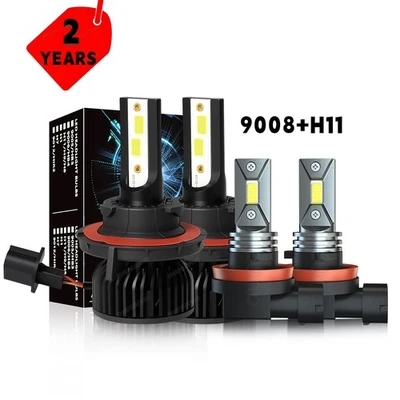 Para Pontiac Torrent 2006-2009 4X 6000K Faro LED Alto/Bajo + Kit Bombillas Antiniebla Foto 1 de 4