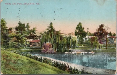 Postcard Atlanta Georgia White City Amusement Park Posted 1911 - Image 1 of 4