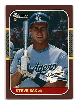 Steve Sax 1987 Donruss Opening Day #85 Los Angeles Dodgers NM-MINT - Image 1 of 2
