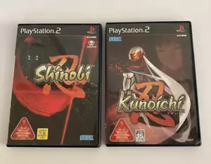 Lot 2 Shinobi & Kunoichi set PS2 PlayStation 2 Japan Version Tested - Picture 1 of 4