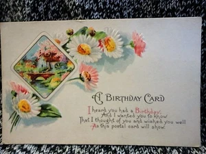 PostCard With Birthday Card Used Daisy 1928 #680B Vintage - Picture 1 of 5
