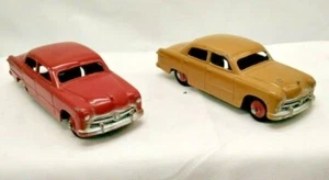 2X Vintage 4-Inch Dinky Toys 1950 Ford Sedan Original Paint MADE IN ENGLAND - Picture 1 of 9