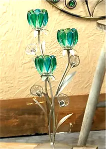 CANDELABRO TRIPLE PAVO REAL ** NUEVO EN CAJA - Imagen 1 de 8