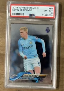 Kevin Debruyne - 2018 Topps Chrome Premier League #50 PSA 8 Manchester G128T - Imagen 1 de 2