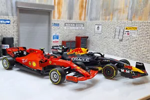 2 Car F1 Radio Control Race Set Verstappen Red Bull & Leclerc Ferrari 1:24 Scale - Picture 1 of 13