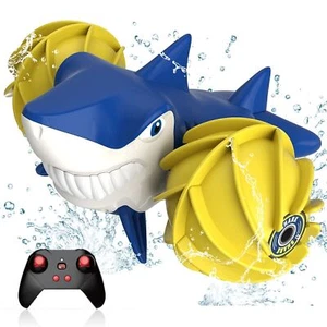 Amphibious Remote Control Shark Toys Waterproof RC Cars For 6-12 Year Old Kids - Picture 1 of 9