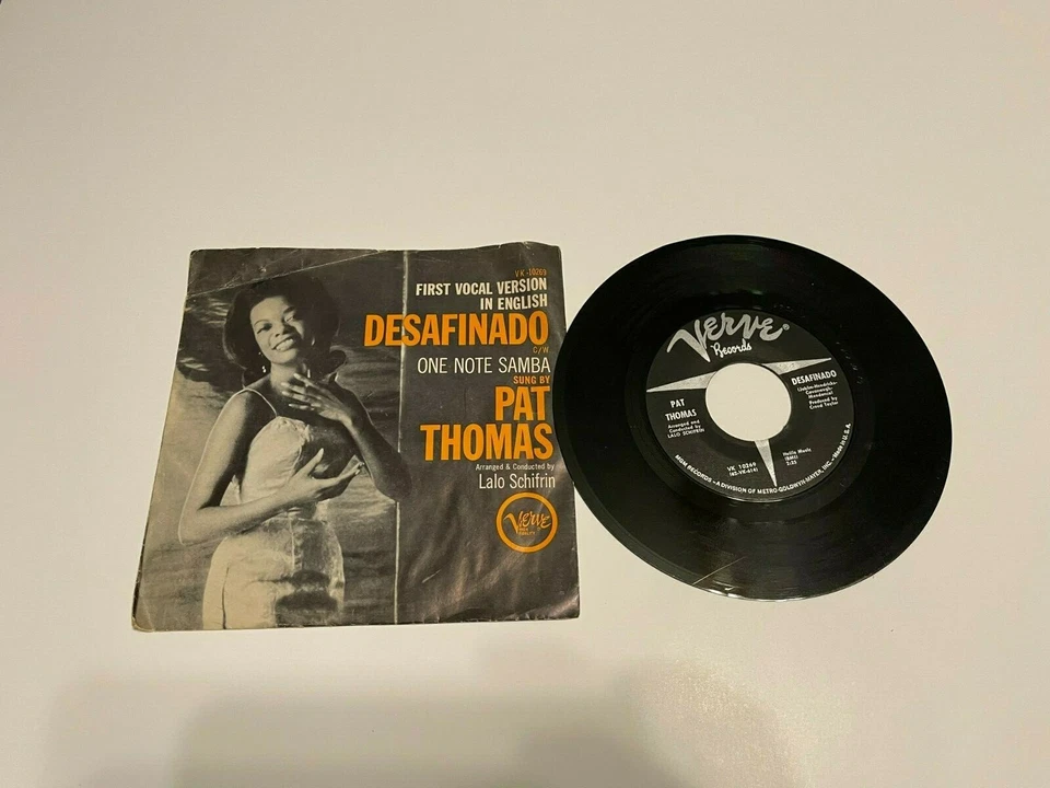  Pat Thomas ‎–Desafinado / One Note Samba   VG+ 45 rpm record W/ PICTURE SLEEVE - Image 1 of 1