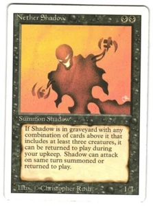 MTG Nether Shadow Revised 3ED Rare Vintage Self Reanimating Creature Unplayed NM - Picture 1 of 2