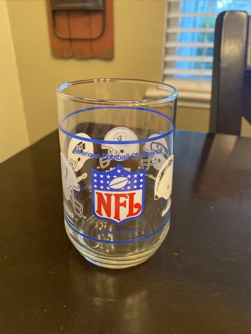 Vintage American Football Conference Western Division Glass Tumbler Cover