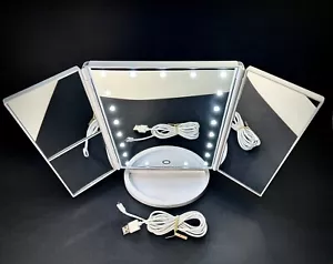 LED Makeup Mirror with Lights, 1X 2X 3X Magnification with 10x Magnifying Mirror - Picture 1 of 9