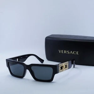 VERSACE VE4459 GB1/87 Black/Dark Grey 54-18-140 Sunglasses New Authentic - Picture 1 of 6