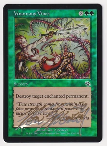 Shadow Signed FOIL Venomous Vines MP Judgment Artist Ron Spencer 2002 MTG Magic! - Picture 1 of 2