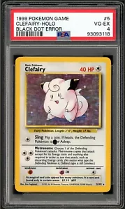 PSA 4 Base Set Unlimited Clefairy Holo 5/102 INK DOT ERROR Pokemon Cards 1999🔥 - Picture 1 of 2