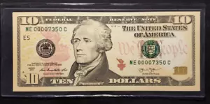2013 $10 bill Very low Serial Number Uncirculated, Crisp, Get this one Graded - Picture 1 of 8