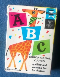 Vintage A B C Educational Cards Spelling & Counting Fun For Children 1959 - Picture 1 of 4
