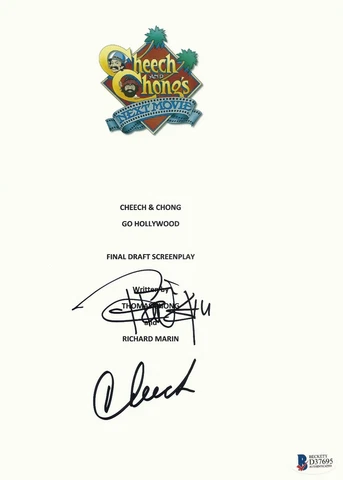 CHEECH MARIN & TOMMY CHONG SIGNED NEXT MOVIE FULL MOVIE SCRIPT BECKETT BAS 2 Cover