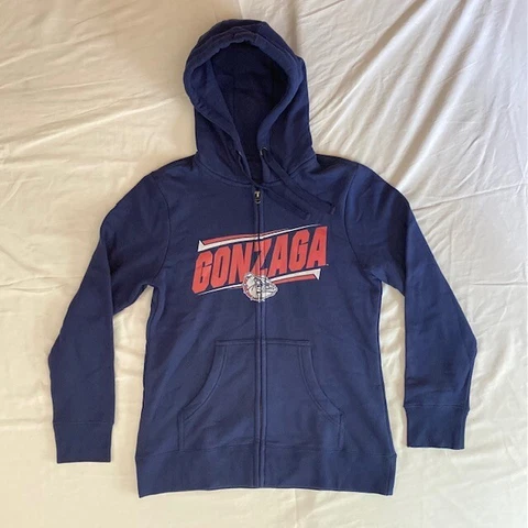 *NWT* GONZAGA BULLDOGS Fanatics Blue/Red Official NCAA Zip-Up Hooded Jacket (M) Cover