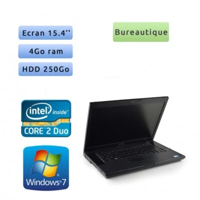 Occasion - Dell Latitude E6500 - Windows 7 - C2D 2.53Ghz 4Go 250Go - 15.4 - Grad - Photo 1/3
