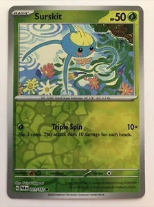 Pokémon TCG Paradox Rift Surskit Reverse Holofoil 001/182 NM - Picture 1 of 2