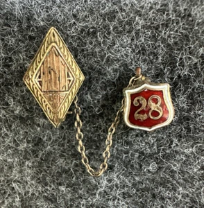 Antique Emil G. HIRSCH School Chicago 1928 "28" Student Lapel Pin by Corona RARE - Picture 1 of 24