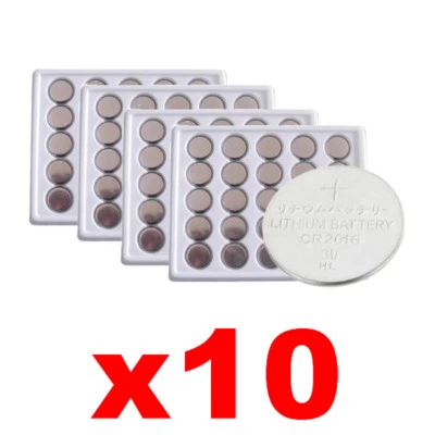 a batterie bottone 10 pile Lotto CR 2016 CR2016 3V Litio Lithium Battery kp