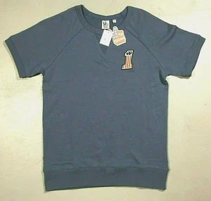 Junk Food No # 1 Retro Terry Panel Shirt Embroidered patch NWT Sz (Sm) Harley #1 - Picture 1 of 7