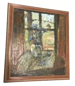 Dipinto ad olio vintage russo natura morta del 1992 di artista sconosciuto, bello - Foto 1 di 10