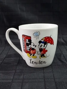 Disney London Mickey And Minnie Mouse Large White Ceramic Tea Coffee Mug - Picture 1 of 7
