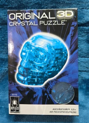 Bepuzzled Original 3D Crystal Puzzle Skull 48 Pcs. NEW BLUE - Image 1 of 4