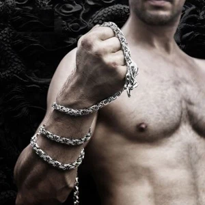 Heiß Herren Taktisches Armband Titan Stahl Verteidigung Überleben Halskette Kette Party - Bild 1 von 17