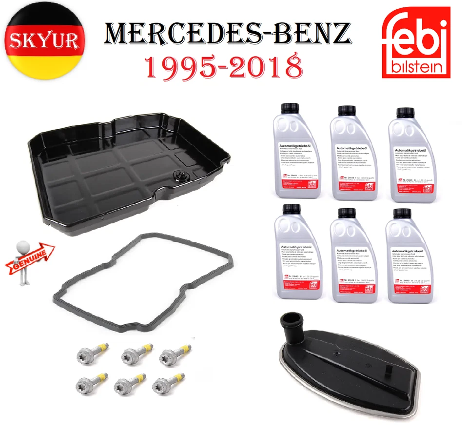 Mercedes 7 velocidades transmisión automática cárter de aceite + filtro + junta + juego de 6 litros de líquido Foto 1 de 4