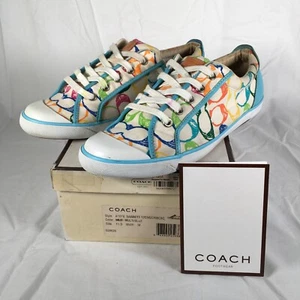 Coach Barrett Multi Blue Women's Sneakers A1078 Size 11M Original Box & Insert - Picture 1 of 18