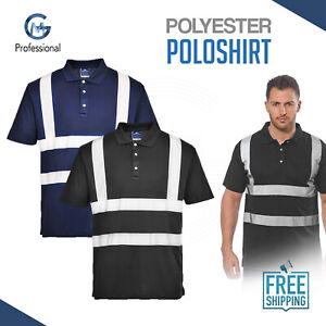 Portwest Iona Hi Vis Reflective Moisture Wicking Work Comfort Fit Polo Shirt