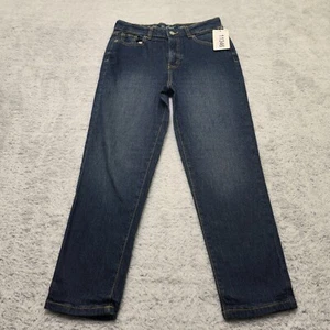 Cat & Jack Jeans Kids Size 14 Blue Denim Stretch Elastizado Ankle Straight Leg - Picture 1 of 11